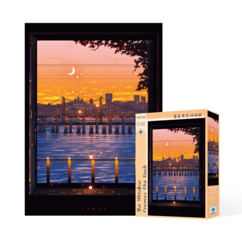 Tutudingdang-The Window Frames the Dusk (4) TuTuDingDang-1000 Piece Puzzle-The Window Frames the Dusk