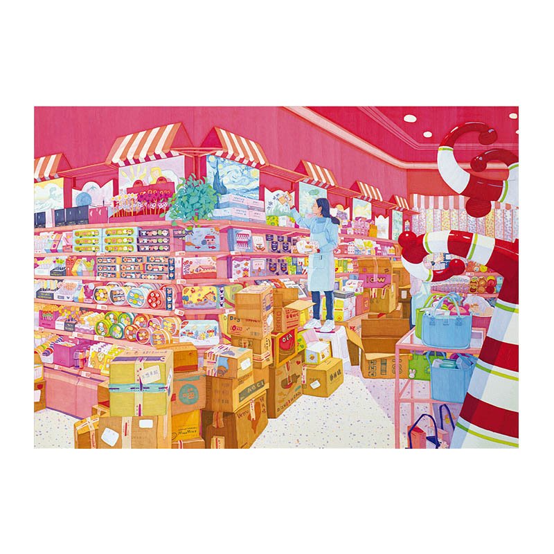 [Ship in Mid Sep, Early Bird Price Before Augest 30th]Watch Match-1000pcs Jigsaw Puzzle-Pink Candy House