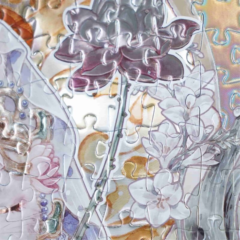 XCYM-520pcs Jigsaw Puzzle-Rabbit Guanyin Bodhisattva(3D UV Holographic Effect)