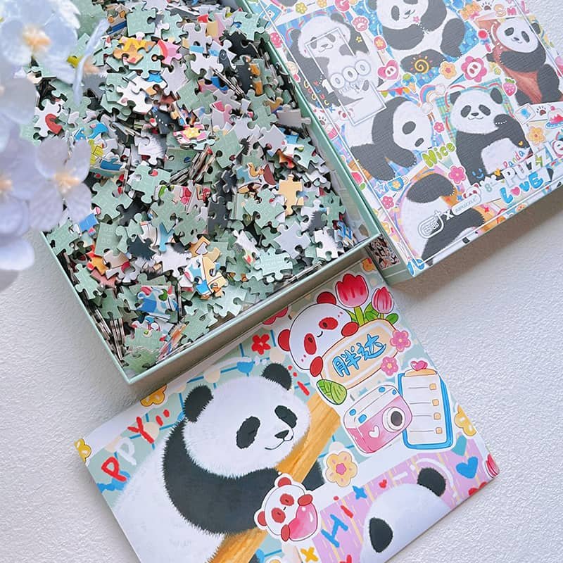 Aipuzzle-Panda Hua Hua (1) Gubu&Aipuzzle-1000pcs Jigsaw Puzzle-Panda Hua Hua