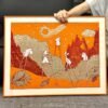 Puffinkids-500 Piece Puzzle-Comet in Moominland(Orange board with a faux-leather finish)