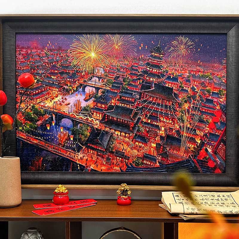 Fireworks over Wu-Yue (1) 3djp/Pintoo-Plastic Jigsaw Puzzles 1134pcs-Showpiece L-Fireworks over Wu Yue