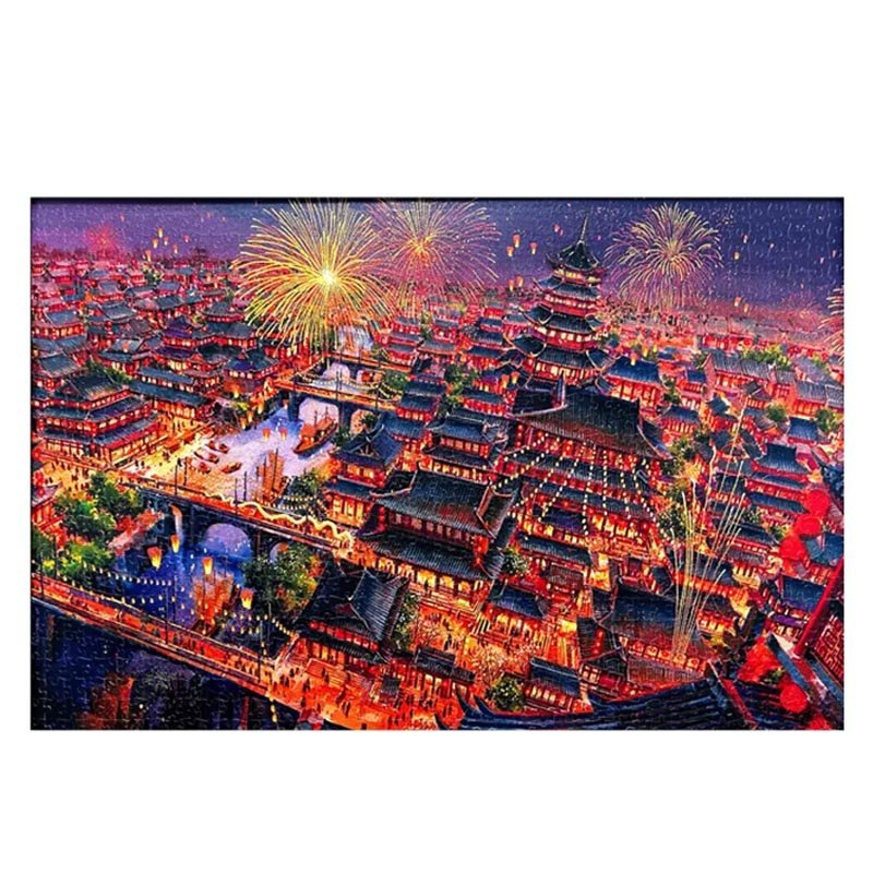 3djp/Pintoo-Plastic Jigsaw Puzzles 1134pcs-Showpiece L-Fireworks over Wu Yue