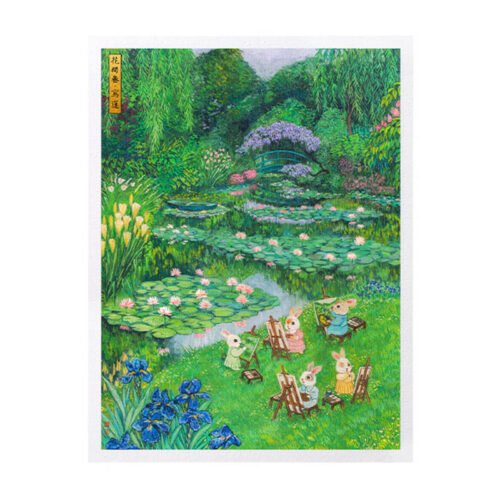 Floral Scroll-Painting the Lotus 3djp/Pintoo-1200pcs Plastic Jigsaw Puzzles-Floral Scroll-Painting the Lotus