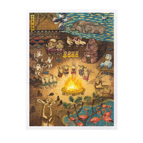 Hunting Scroll-Wild Song 3djp/Pintoo-1200pcs Plastic Jigsaw Puzzles-Hunting Scroll-Wild Song