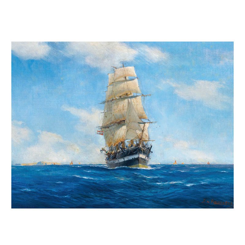 Kibifufu-300pcs Art Puzzle-A Three-master Off A Southern Coast