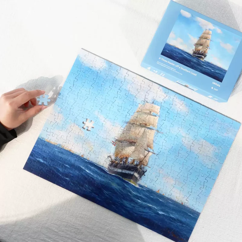 Kibifufu-300pcs Art Puzzle-A Three-master Off A Southern Coast