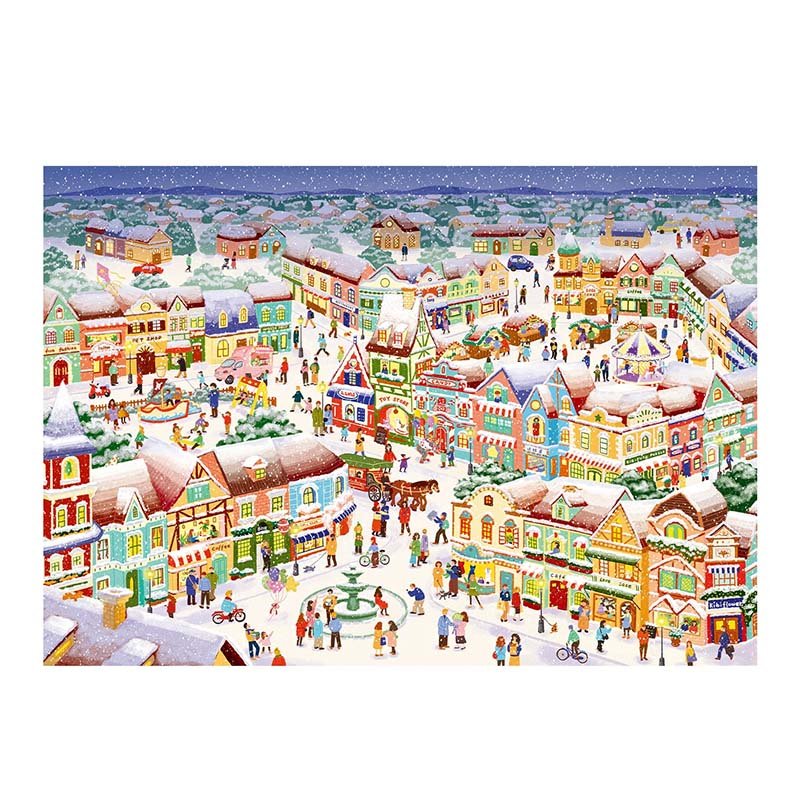 Kibifufu-2000pcs Puzzle-Winter Town