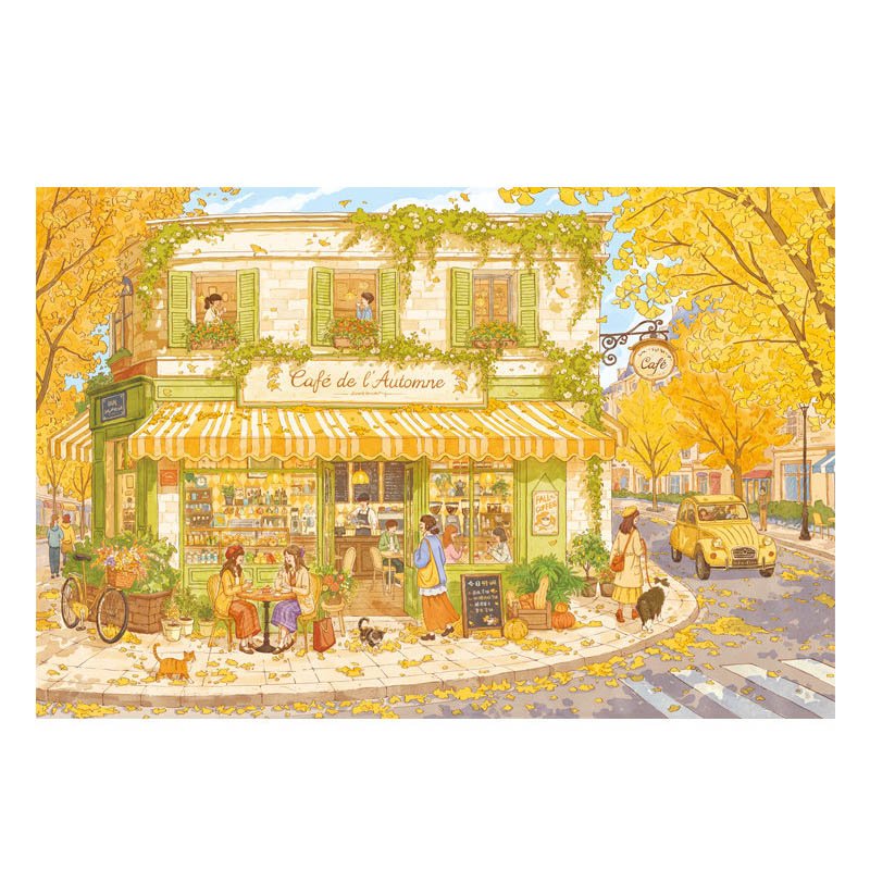 Momibook-1000pcs Jigsaw Puzzle-Cafe de Autumn