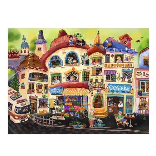 Phoebe-500pcs Puzzle-Colorful Street Market