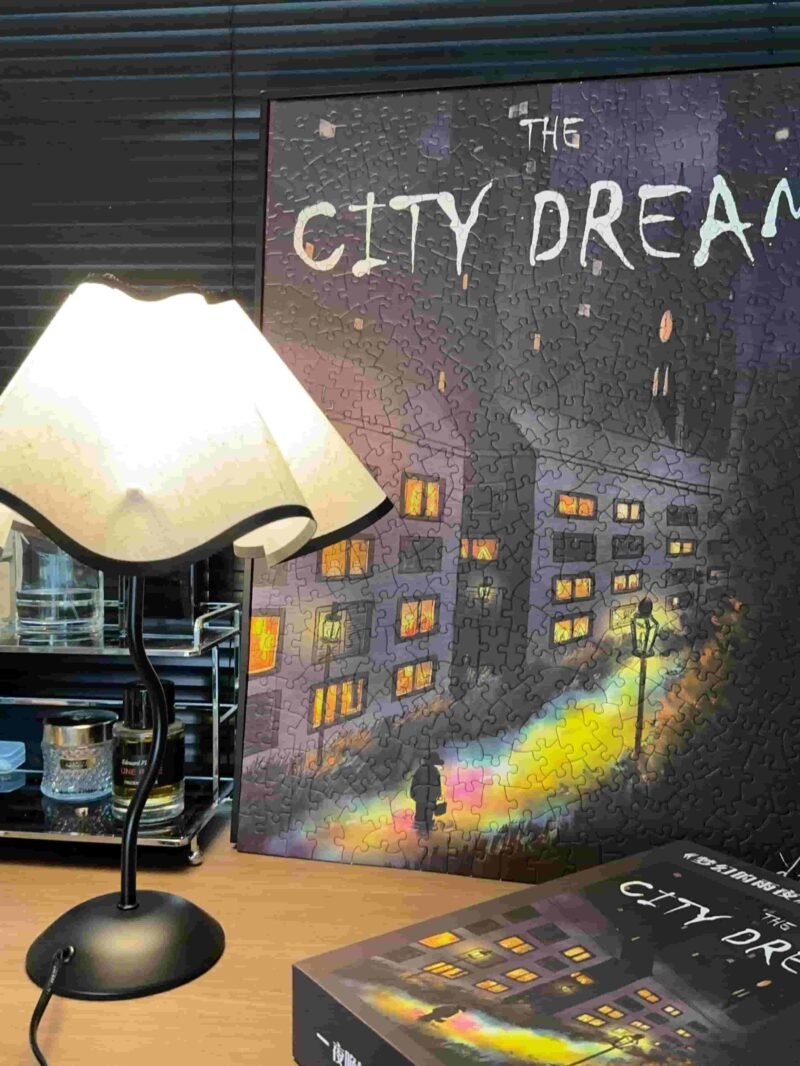 Phoebe-Irregular Cut Puzzle 500pcs-City Dream Series-Dreamy Raining Night