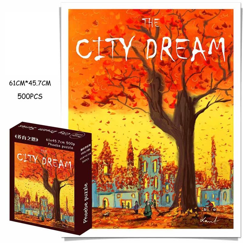 Phoebe Puzzle-Irregular Cut-City Dream Series-Nurturing Love Phoebe-500pcs Irregular Cut Puzzle-Nurturing Love