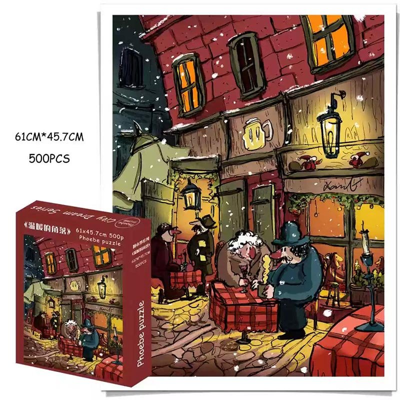 Phoebe-500pcs Irregular Cut Puzzle-Warm Corner