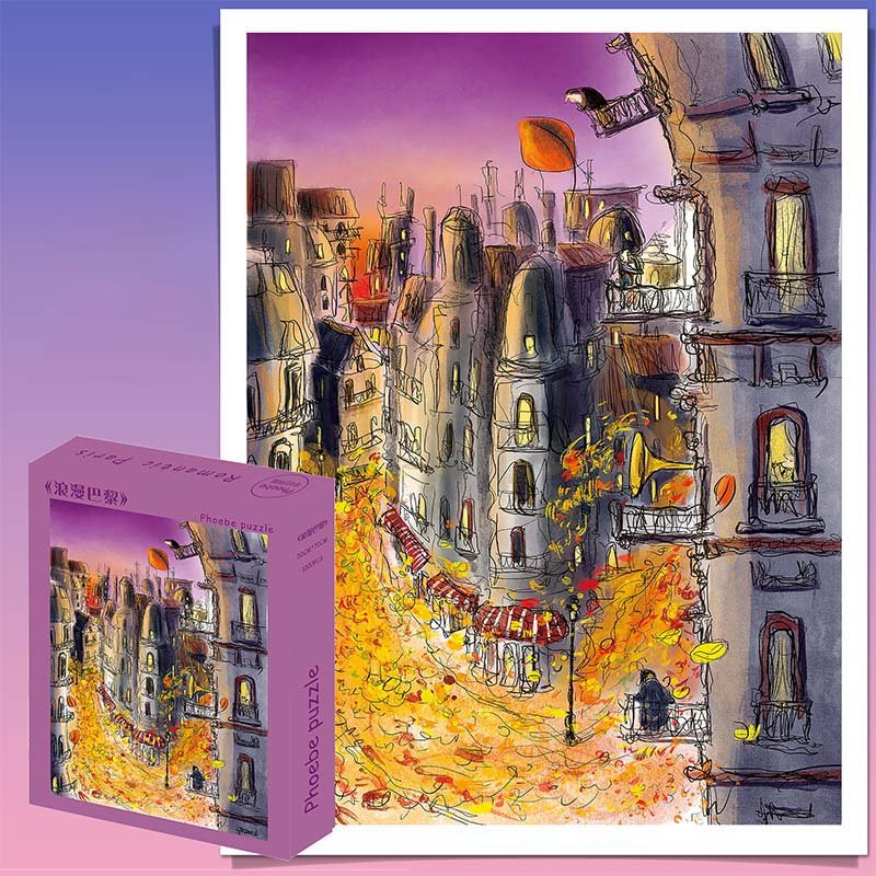 Phoebe Puzzle-Romantic Paris (2) Phoebe-500 Piece Puzzle-Romantic Paris