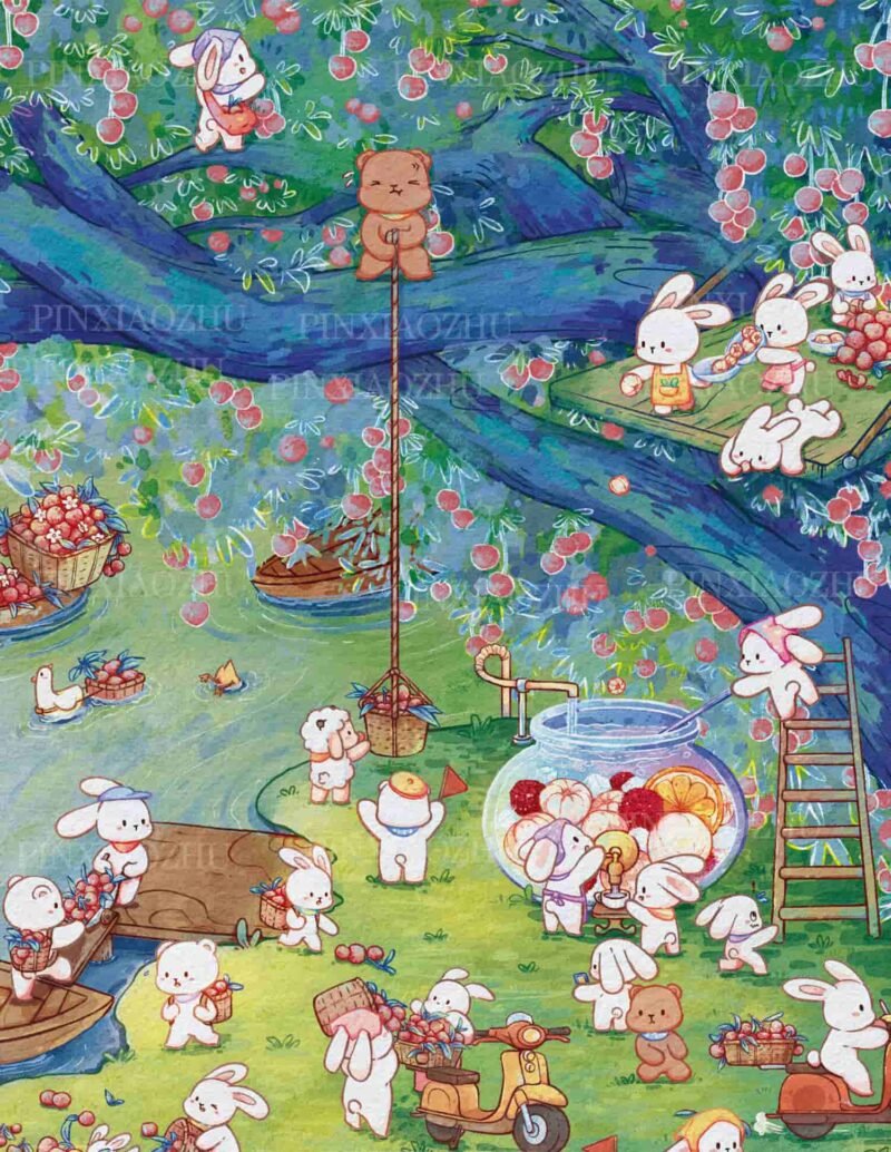 Picking Lychees1 Priceces-1000pcs Jigsaw Puzzle-Picking Lychees