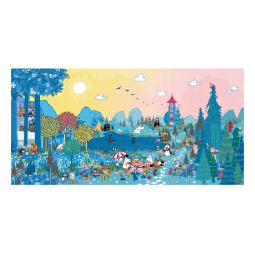 Playful Adventures in Moomin Valley (2) Momibook-1000pcs Jigsaw Puzzle-Playful Adventures in Moomin Valley(Glow in the dark)