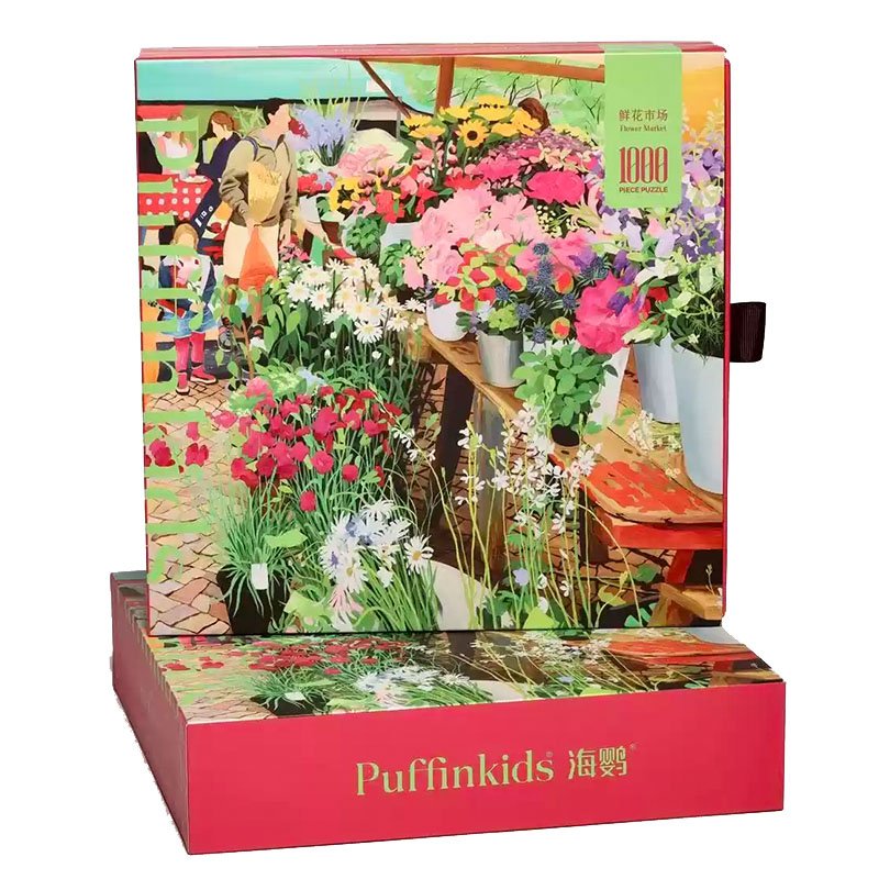 Puffinkids-Flower Market (2) Puffinkids-1000 Piece Puzzle-Flower Market