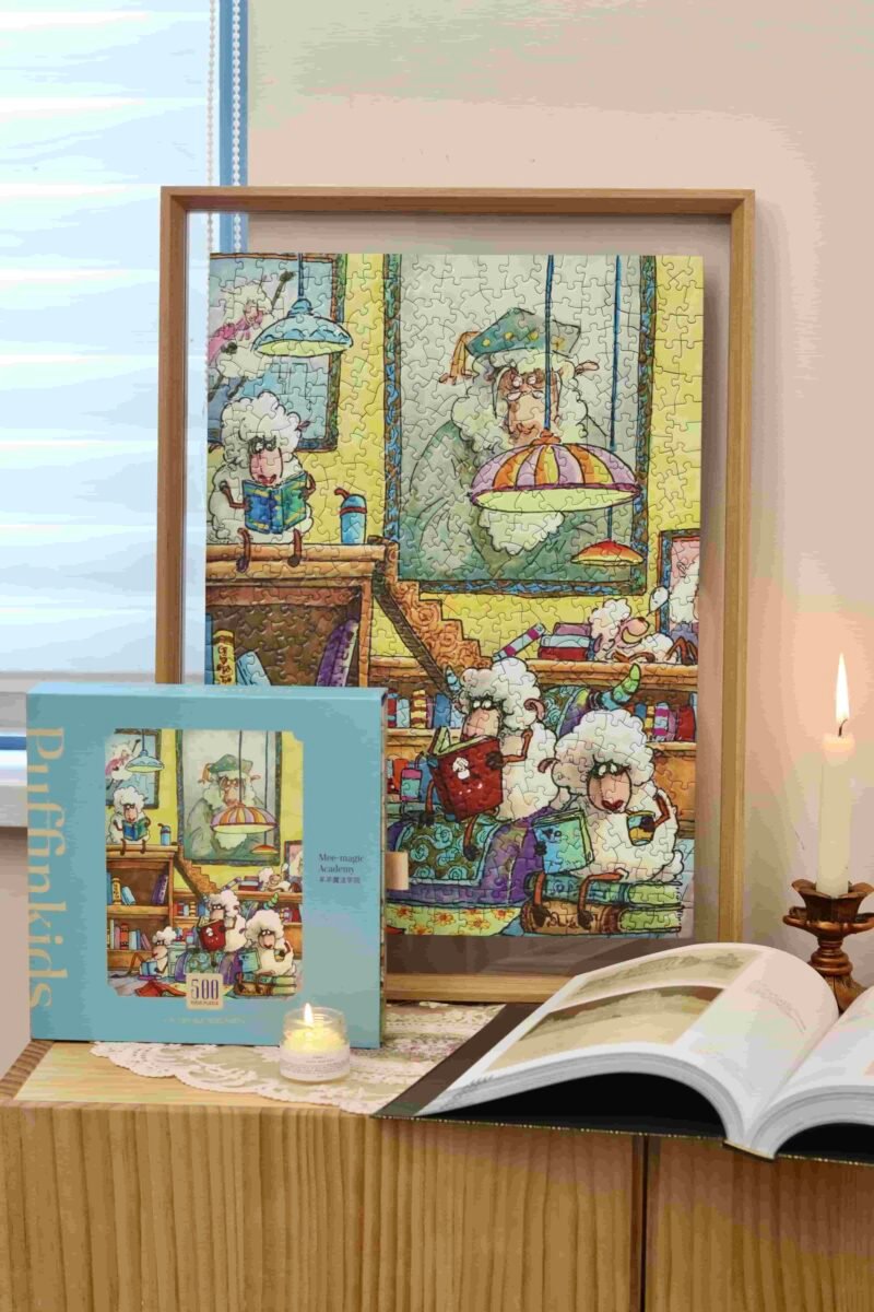 Puffinkids-Mee Magic Academy (5) Puffinkids-500 Piece Irregular Cut Double-sided Cork Puzzle-Mee Magic Academy