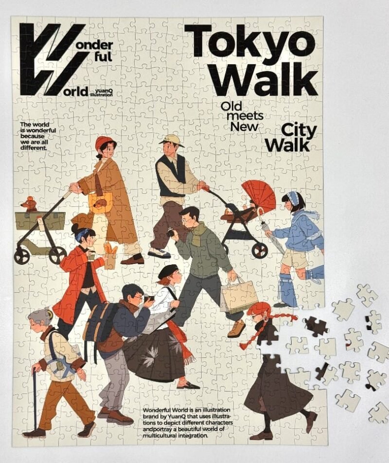 Puffinkids-Tokyo Walk (1) Puffinkids-500 Piece Puzzle-Tokyo Walk