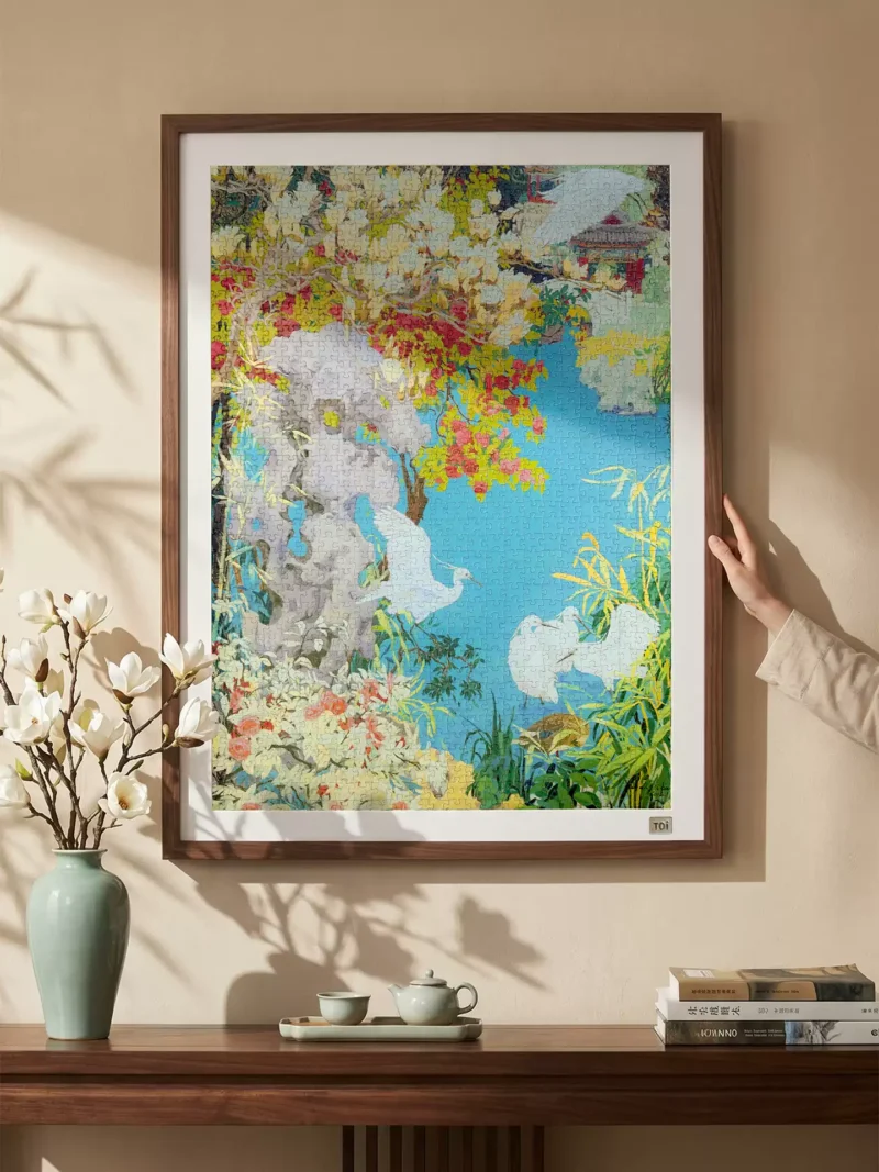 Spring Courtyard Egrets Toi-1000pcs Jigsaw Puzzle-Spring Courtyard Egrets