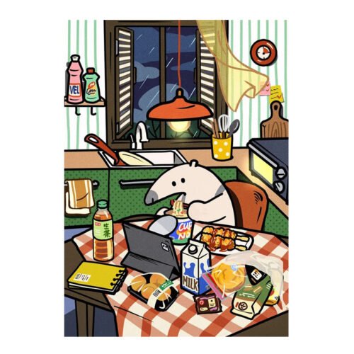 Dreamer Puzzle-500pcs Irregular Cut Jigsaw Puzzle-Supper After Work