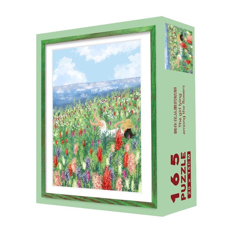 TuTuDingDang-165pcs Jigsaw Puzzle-The Girl Lying Among the Flowers