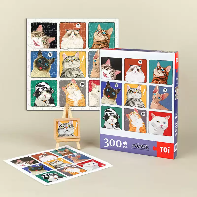 Toi-Cat Family1 Toi-300pcs Jigsaw Puzzle-Cat Family