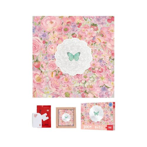 Toi Puzzle-Pink Butterfly Toi-300pcs Jigsaw Puzzle-Pink Butterfly
