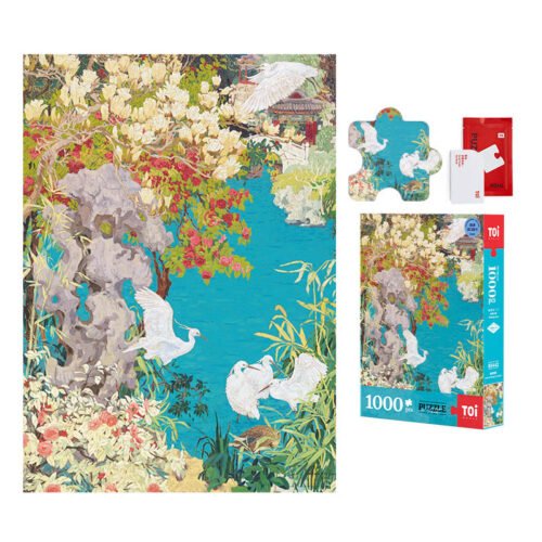 Toi Puzzle-Spring Courtyard Egrets Toi-1000pcs Jigsaw Puzzle-Spring Courtyard Egrets
