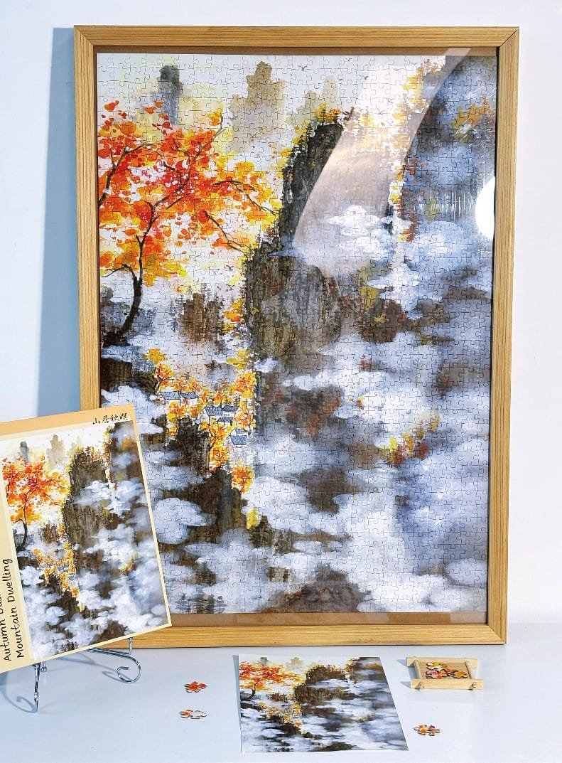 Tutudingdang Puzzle-Autumn Dusk in Mountain Dwelling (2) TuTuDingDang-1000 Piece Puzzle-Autumn Dusk in Mountain Dwelling