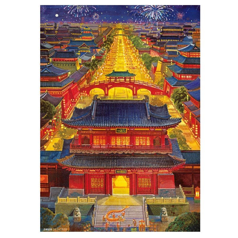 Zhiju-500pcs Jigsaw Puzzle-Huan Xi Temple