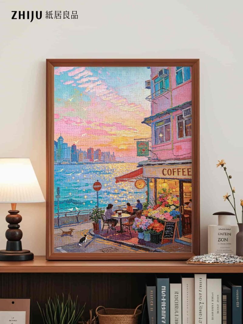 Zhiju-Sunset Cafe (1) Zhiju-500pcs Jigsaw Puzzle-Sunset Cafe