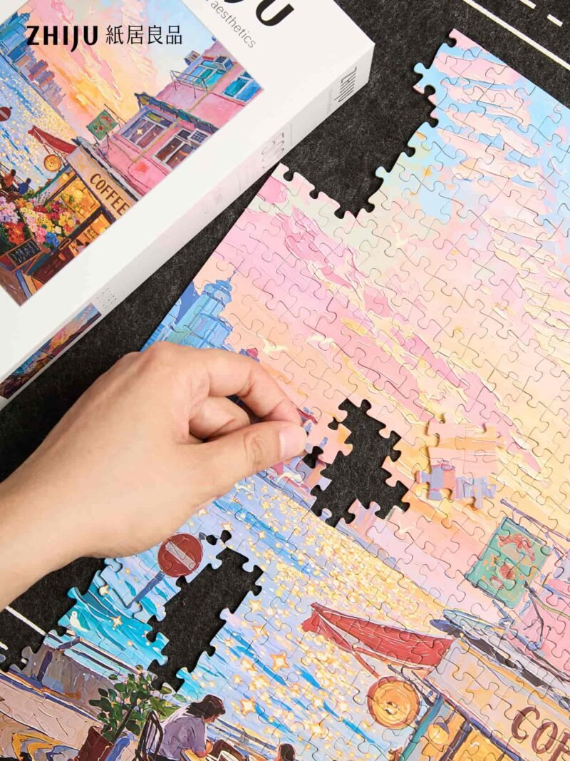 Zhiju-Sunset Cafe (2) Zhiju-500pcs Jigsaw Puzzle-Sunset Cafe
