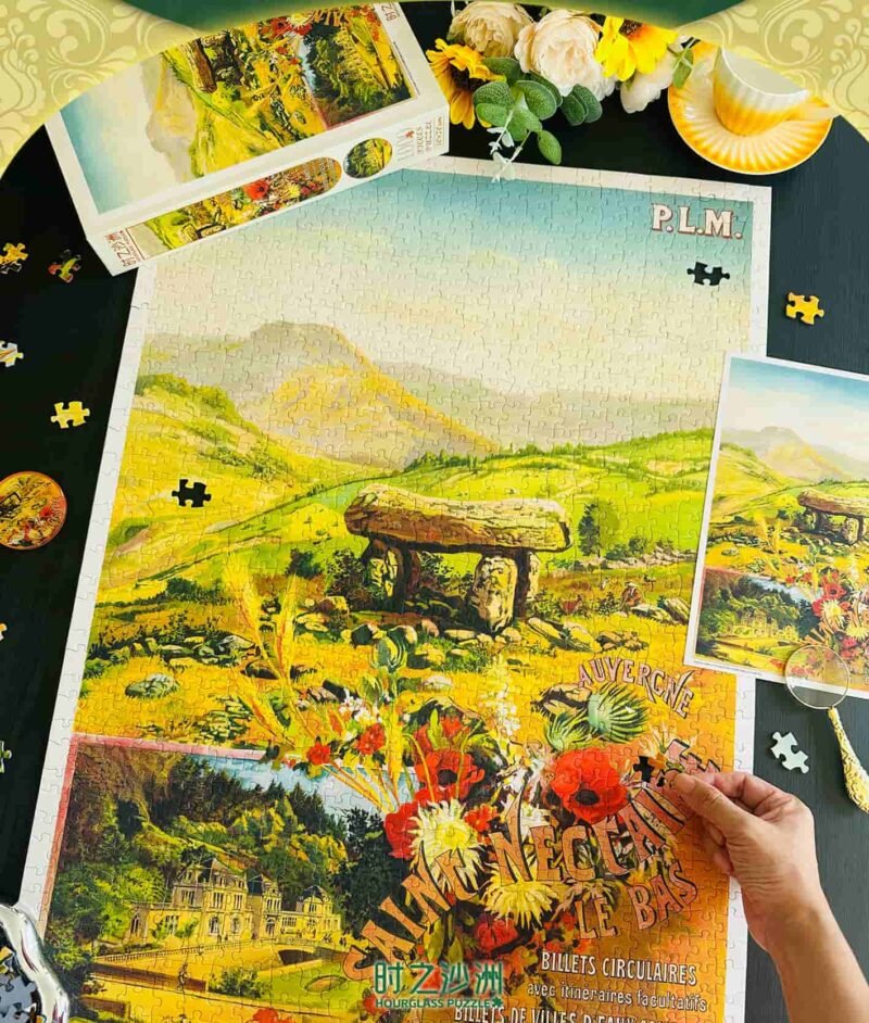 Hourglass-Auvergne Hot Spring Train (1) Hourglass-1000pcs Jigsaw Puzzle-Auvergne Hot Spring Train