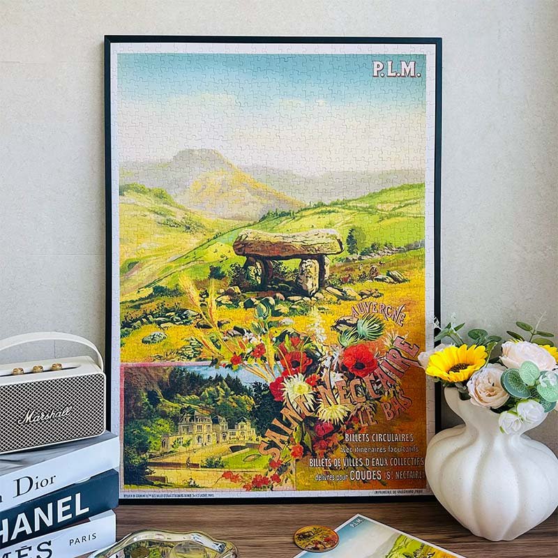 Hourglass-Auvergne Hot Spring Train (2) Hourglass-1000pcs Jigsaw Puzzle-Auvergne Hot Spring Train