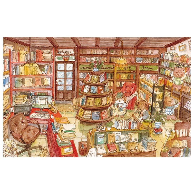 IPIN-1000pcs Jigsaw Puzzle-Hapiness Bookstore