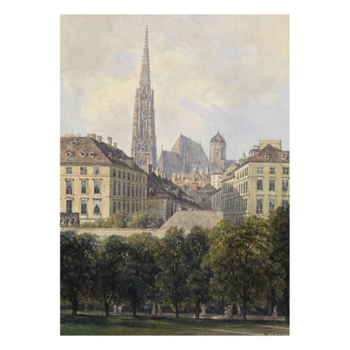 Kibifufu-1000 Piece Puzzle-View of St.Stephen's Cathedral From the Glacis