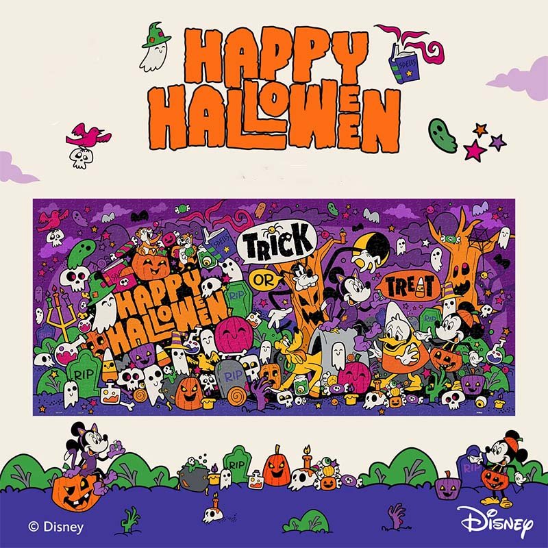 3djp Jigsaw Puzzles For Adults 945pcs-Mickey Happy Halloween
