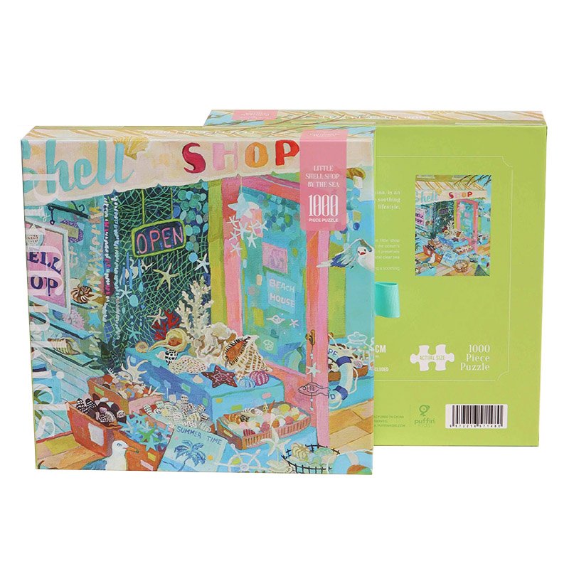Puffinkids-Little Shell Shop by the Sea (1) Puffinkids-1000 Piece Puzzle-Little Shell Shop by the Sea